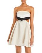 Staud Lourdes Color Block Cutout Dress