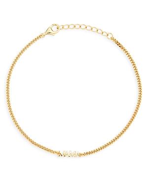 Argento Vivo Mama Curb Chain Bracelet In 14k Gold Plated Sterling Silver
