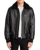Rag & Bone Leather Regular Fit Flight Jacket