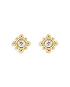 Zoe Chicco 14k Yellow Gold Diamond Starburst Stud Earrings