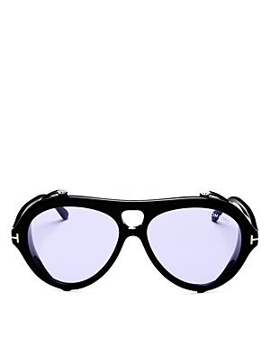 Tom Ford Men's Neughman Brow Bar Aviator Sunglasses, 60mm