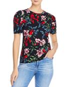 Pam & Gela Floral-print Puffed-sleeve Top