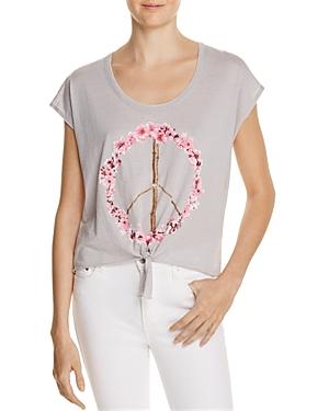 Chaser Tie-front Peace Sign Graphic Tee