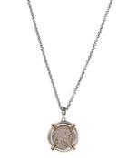 John Varvatos Sterling Silver & Brass Artisan Metals Coin Pendant Necklace, 24