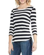Vince Camuto Ribbed Stripe Top
