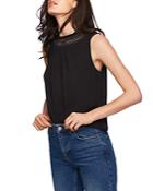 1.state Sleeveless Lace-inset Top