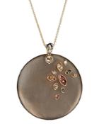 Alexis Bittar Crystal & Large Disc Pendant Necklace, 16