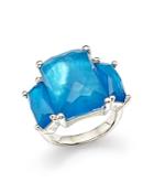Ippolita Sterling Silver Rock Candy Mother-of-pearl And Clear Quartz Doublet Ring In Ice