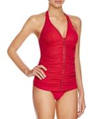Profile By Gottex Waterfall V-neck Halter Tankini Top