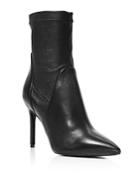 Charles David Linden Stretch Leather Pointed Toe Booties