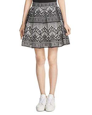 Maje Jour Bonded-lace Skirt