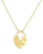 Milanesi And Co 14k Yellow Gold Heart Lock Pendant Necklace, 18