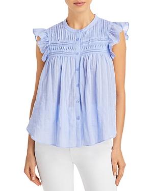 Aqua Ruffled Sleeveless Top - 100% Exclusive