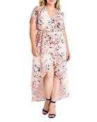Standards & Practices Robin Blossom Floral Maxi Wrap Dress
