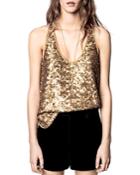 Zadig & Voltaire Coach Sequined Tank