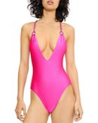 Ted Baker Plunging Chain One Piece Swimsuit