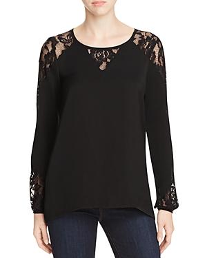 Design History Lace Inset Top