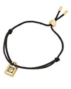 Kate Spade New York Lock And Spade Padlock Cord Slider Bracelet