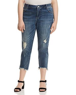 Lucky Brand Plus Reese Cropped Boyfriend Jeans In Beach Drive