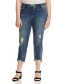 Lucky Brand Plus Reese Cropped Boyfriend Jeans In Beach Drive