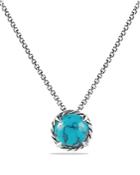 David Yurman Chatelaine Pendant Necklace With Turquoise