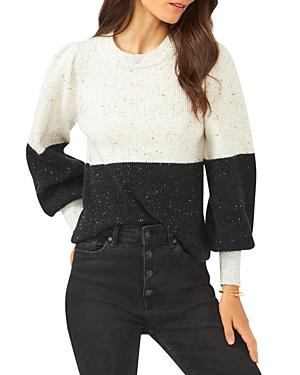 1.state Color Blocked Bubble Sleeve Top