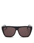 Saint Laurent Unisex Studded Flat Top Square Sunglasses, 59mm