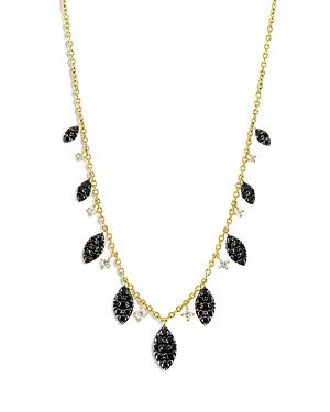 Bloomingdale's White & Black Diamond Droplet Necklace In 14k Yellow Gold, 1.0 Ct. T.w. - 100% Exclusive