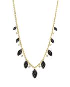 Bloomingdale's White & Black Diamond Droplet Necklace In 14k Yellow Gold, 1.0 Ct. T.w. - 100% Exclusive