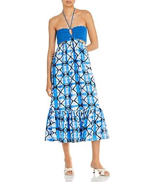 Aqua Crochet Batik Halter Dress - 100% Exclusive