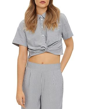 Vero Moda Oca Short Sleeve Twist Front Cropped Shirt