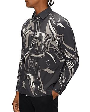 Ted Baker Sembaly Marble Print Relaxed Fit Shirt