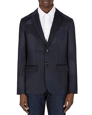 Armani Abstract Camo Wool Regular Fit Blazer