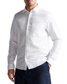 Ted Baker Textured Cross Pattern Long Sleeve Shirt