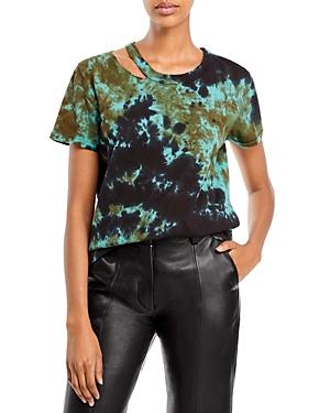 N:philanthropy Zander Tie Dyed Ripped Crewneck Tee
