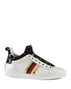 Gucci New Ace Lace And Leather High Top Sneakers