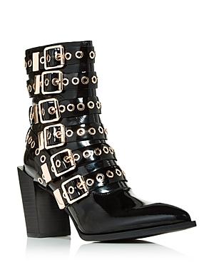 Jeffrey Campbell Women's Embellished Strap High Heel Booties