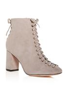 Schutz Women's Aylaa Nubuck Leather High Block-heel Booties