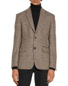 Sandro Fox Wool Houndstooth Suit Jacket