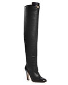 Stuart Weitzman Women's Edie Round Toe Leather High-heel Boots