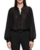 Reiss Keely Pleated Button-down Top