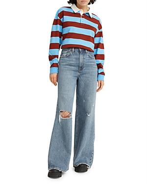 Levi's Ripped Flare Leg Jeans In Take Notes