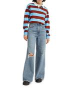 Levi's Ripped Flare Leg Jeans In Take Notes