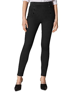 Karen Millen Button Detail Skinny Jeans In Black
