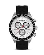 Tissot Prs516 Men's Silver Quartz Chronograph Sport Watch, 42mm
