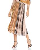 Marella Donare Striped Metallic Midi Skirt