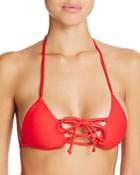 Lovers And Friends Ocean Tides Lace-up Bikini Top
