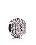 Pandora Charm - Sterling Silver & Pink Cubic Zirconia Pave Lights