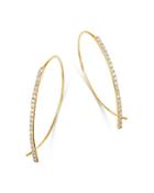 Bloomingdale's Micro-pave Diamond Threader Earrings In 14k Yellow Gold, 0.50 Ct. T.w. - 100% Exclusive