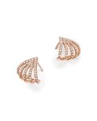 Diamond Micro Pave Earrings In 14k Rose Gold, .40 Ct. T.w.